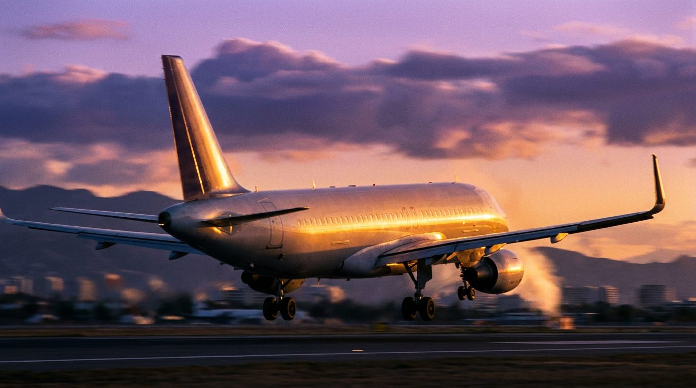 Avião decolando